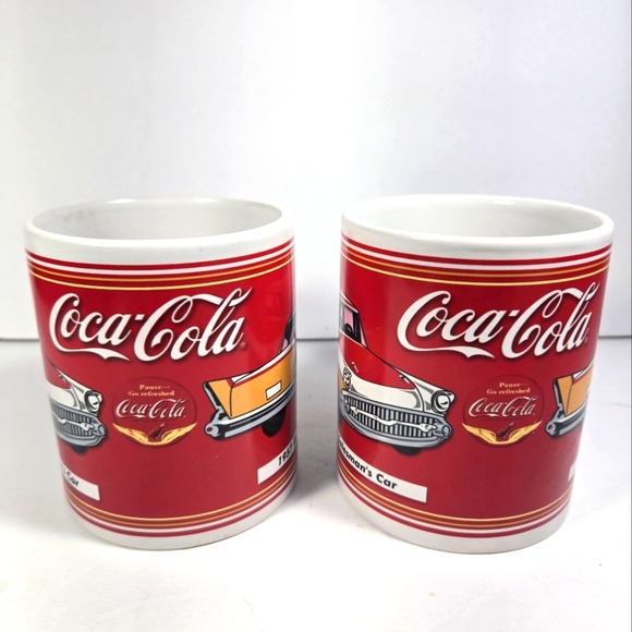 Coca Cola Mugs Set of Two " 1957 Route Salesman's Car" Edition - Picture 1 of 7